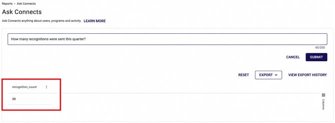 ask connects response updated